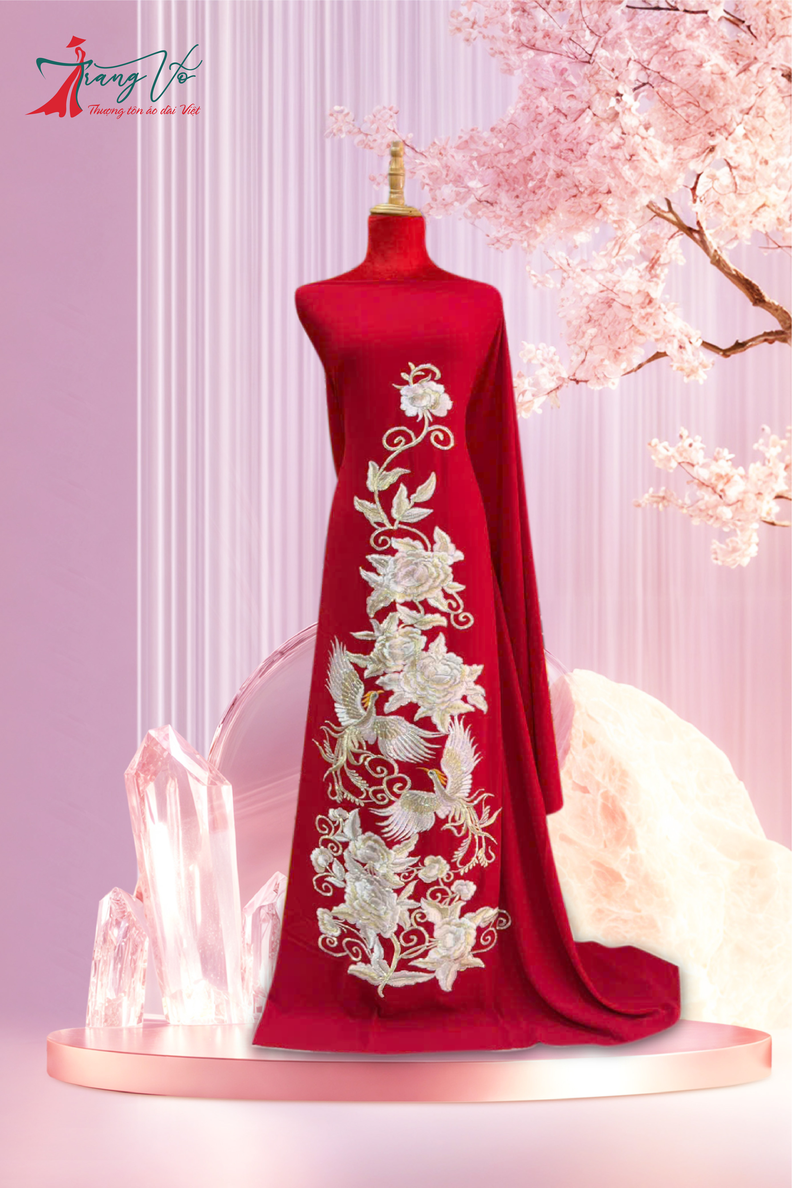 LEN Ý THÊU ÉP ĐÁ SWAROVSKI CAO CẤP #12112406